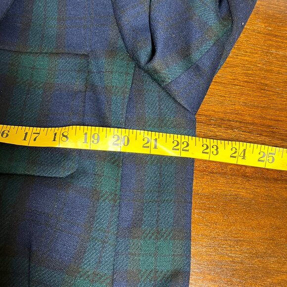 Lauren Ralph Lauren Blue and Green Plaid Blazer - Picture 6 of 14